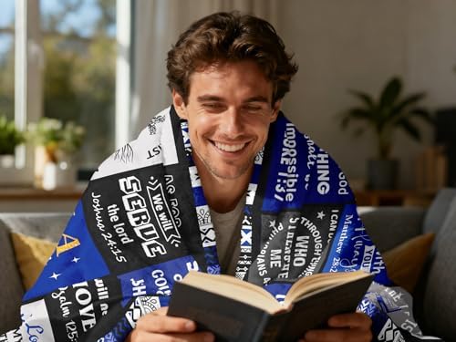 Christian Gifts for Men, Baptism Gifts for Boys, Christian Blanket for Men - Image 3