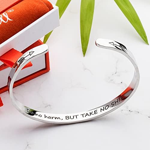 Carviell Bracelets for Women – 100+ Meaningful Engraved Messages – Solid 316L Surgical Stainless Steel Cuff Bracelet – Gift Ready - Image 5