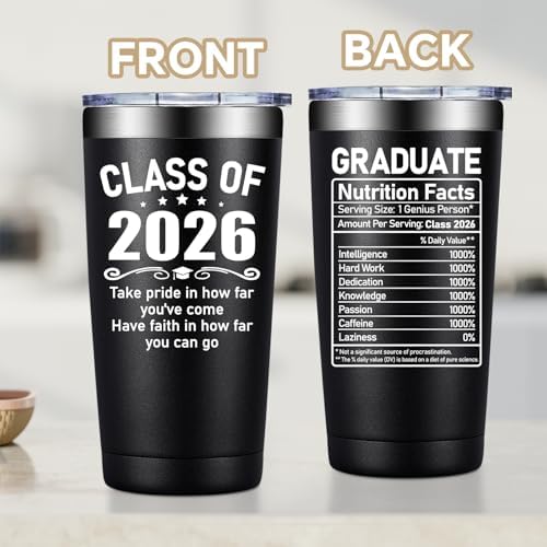 Fufandi Graduation Gifts Him 2026 - Class of 2026 Graduation Gift - College High School Graduations Gifts for Him - Congratulations Gift for Men - Tumbler Cup 20oz - Image 7