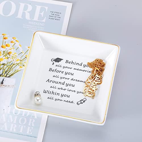 Perleddom Class of 2027 Graduation Gift Senior Night Gifts Graduation Decorations - Ceramic Ring Dish Senior Night Gifts for Women Girls College High School Nursing Graduation Gifts - Image 4