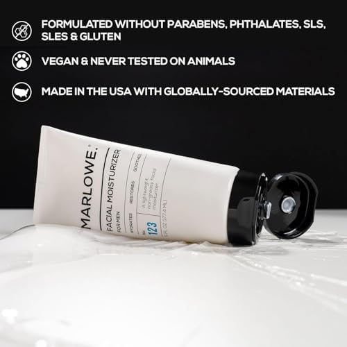 MARLOWE. Men's Skin Care Set, Facial Scrub & Face Moisturizer Duo - Image 2