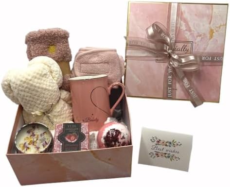 Spa Gift Basket for Women - Luxury Self Care Relaxation Birthday Gift, Get Well Soon for Friend, Scented Bath Box for Christmas, Thanksgiving, Valentine's Day by BEECOGIF2U