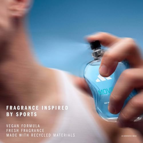 adidas Moves for Him Giftset including Eau de Toilette (50ml, 1.6fl oz.) and Body Fragrance (75ml, 2.5fl oz), Notes of Green Apple, Cedarwood, Musk, Men's Fragrance, Long Lasting, Sporty Fragrance - Image 3
