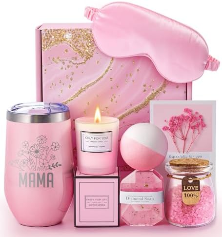 Mothers Day Gifts for Mom Grandma, Mom Birthday Christmas Gifts, Thoughtful Gift for Mother in law Step Mom, Best Mother's Day Gifts from Daughter Son Kids, Lavender Mom Spa GiftBasket Set by MADDIFY