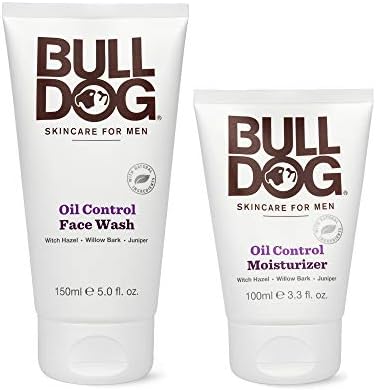 Bulldog Mens Skincare and Grooming Oil Control Starter Kit with Moisturizer and Face Wash, 2 Count by BulldogSkincareForMen