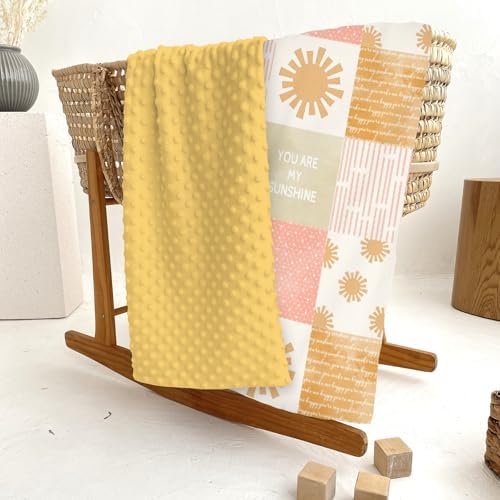Vintage Sun Baby Blankets for Girl Boy Boho Sunshine Soft Mink Dotted Backing Double Layer Swaddle Receiving Blanket Neutral Summer Sunshine Bed Throws for Newborn Infant Toddler Nursery 30x40 - Image 6