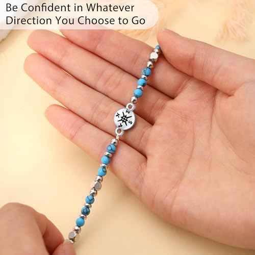 Graduation Gifts for Her 2026, Graduation Bracelet with Compass 5th 6th 8th Grade High Middle School College Graduates Gifts for Her Daughter Granddaughter - Image 3