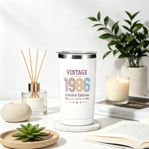 40th Birthday Gift for Women - 1986 40th Birthday Decorations for Her - Turning 40-40 Year Old Gifts for Woman, Mom, Wife, Friend - 20 Oz Tumbler - Image 2