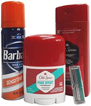 Handy Solutions 10 Piece Resealable Clear Men's Travel Kit with Shave Cream - Image 3