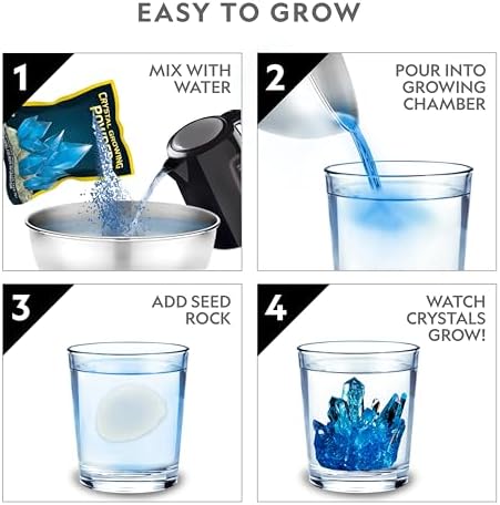 National Geographic Mega Crystal Growing Kit with 6 Crystals for Kids 8-12 - Image 4
