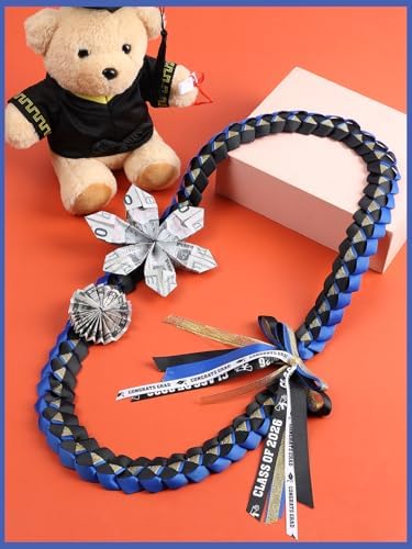 TFTAFAN Graduation Ribbon Lei Graduation Leis Necklace Class of 2026 Graduation Necklace Braided Necklace Graduation Gift Party Accessories for Women and Men - Image 4
