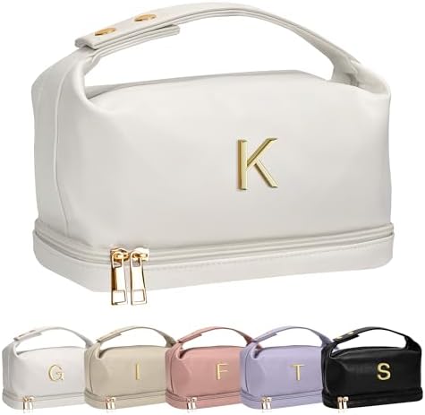 Teen Girl Gifts Trendy Stuff, Make Up Bags for Women, Initial Bag by Vogewood