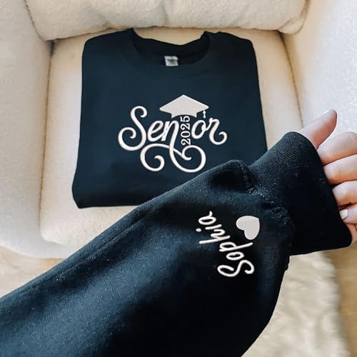 Chillever - Custom Embroidered Senior Sweatshirt, Custom Class of 2026 Graduation Shirt, Grad to be, Graduation Gifts - Image 2