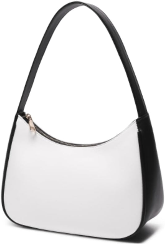 Shoulder Bags for Women, Cute Hobo Tote Handbag Mini Clutch Purse with Zipper Closure