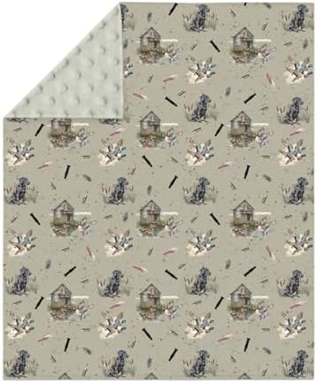 Vintage Duck Hunting Hunter Baby Blanket for Girl Boy Retro Mallard Ducks Dogs Farmhouse Soft Mink with Dotted Backing Double Layer Swaddle Blanket Wild Bird Bed Throw for Newborn Toddler Crib 30x40 - Image 2