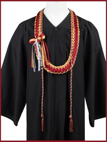 TFTAFAN Graduation Leis and Graduation Honor Cords Class of 2026 Graduation Ribbon Lei Graduation Necklace Braided Necklaces gift for Student Gifts Party Supplies - Image 2