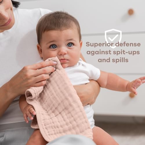 Comfy Cubs Muslin Burp Cloths 20x10" 6 Pack, Baby Burp Cloths - Multi - Image 4