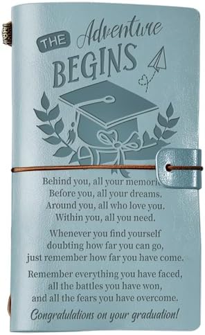 PRSTENLY Graduation Gifts Leather Journal, Graduation Gifts for Hers Him by PRSTENLY