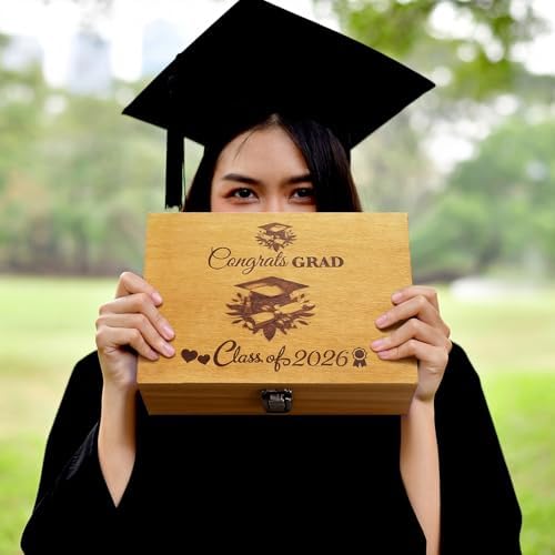 Graduation Memory Keepsake Box with Photo Custom 2026 Large Grad Card Box with Customized Picture Gift for Him Her for Graduate Grad High School Party(Yellow,Classic) - Image 3