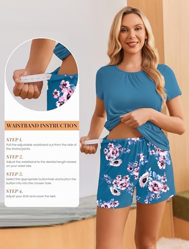 Ekouaer Maternity Nursing Pajamas Set 3 Piece Postpartum Breastfeeding Pjs - Image 4