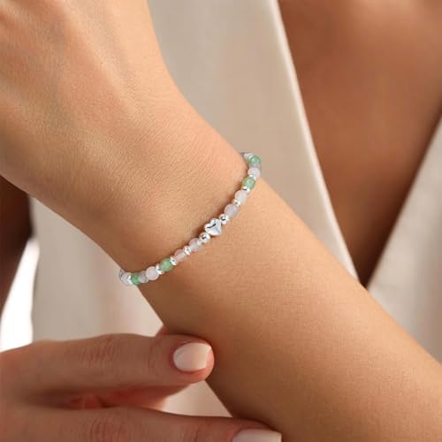 2026 Graduation Gift for Her, Graduation Bracelet Natural Stone Beads Bracelets Middle High School College 5th 8th Grade Grad Jewelry Gifts for Women Girls - Image 3