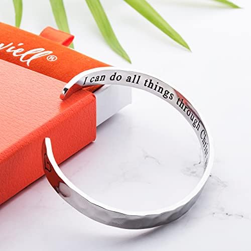 Carviell Bracelets for Women – 100+ Meaningful Engraved Messages – Solid 316L Surgical Stainless Steel Cuff Bracelet – Gift Ready - Image 2