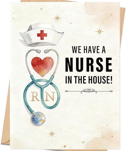 Nurse Graduation Card for Daughter Granddaughter, Nursing Graduation Gift for Women, RN Congratulations Card, New Nurse Gift by Unknown
