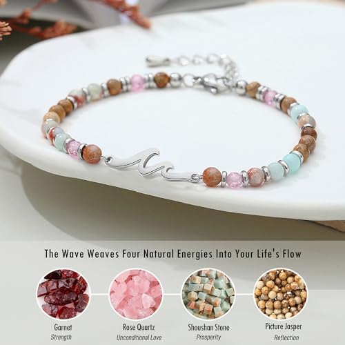AryaHozel Wave Bracelets for Women, Birthday Gifts for Women, Jewelry Gift for Her Best Friend Sister Mom Daughter - Christmas Valentines Day Easter Graduation Birthday Gifts Ideas - Image 3