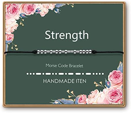 ASELFAD Morse Code Bracelets for Women, Funny Best Friend Birthday Gifts for Women Friendship Bracelets, Inspirational Jewelry, Teen Girl Gifts Trendy Stuff by ASELFAD