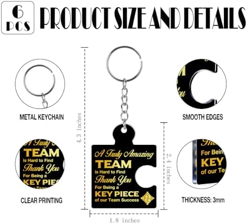 Team Appreciation Gifts Bulk for Coworkers Employee Staff Keychains - Image 2