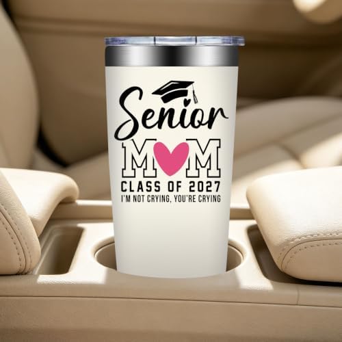 BIRGILT Senior Mom Class of 2027 Gifts, High School College Graduation Gifts for Senior Mom - I'm Not Crying, You’re Crying 20oz Tumbler - Image 4