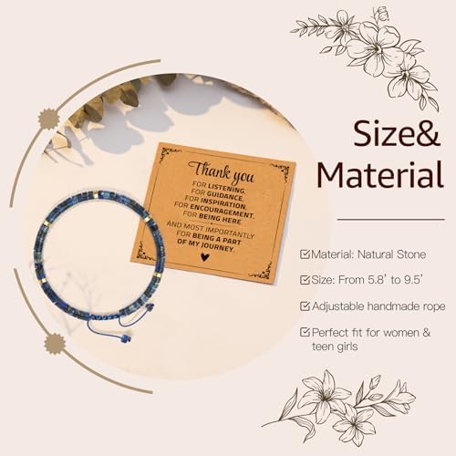 AGOT Thank You Gifts for Women: Teacher Appreciation Office Gifts for Coworkers Employee Boss Lady Manager Colleague Natural Stone Bracelet - Image 2