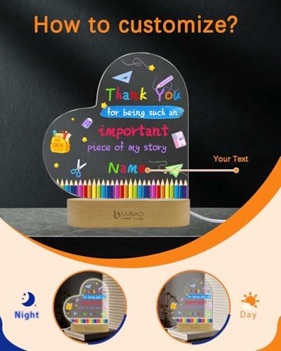 Personalized Graduation Gifts Custom Photo Name Night Light LED Table Lamp for 2026 University High School Senior Keepsake(Thank You 2) - Image 2