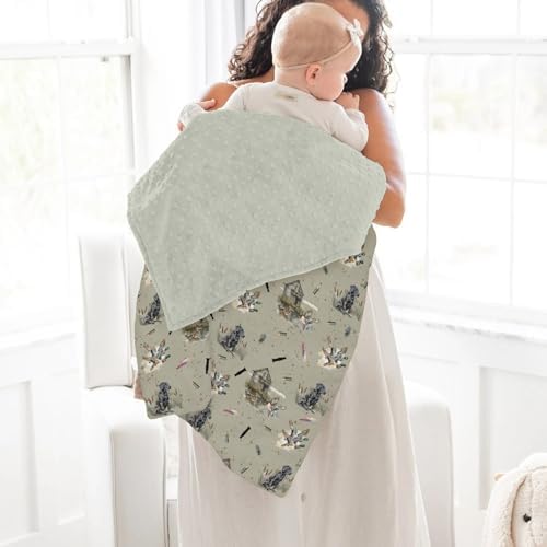 Vintage Duck Hunting Hunter Baby Blanket for Girl Boy Retro Mallard Ducks Dogs Farmhouse Soft Mink with Dotted Backing Double Layer Swaddle Blanket Wild Bird Bed Throw for Newborn Toddler Crib 30x40 - Image 4