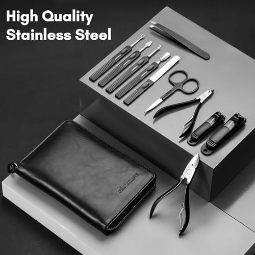 FAMILIFE Stainless Steel Manicure Set 11-in-1 Professional Nail Clipper Kit - Image 2