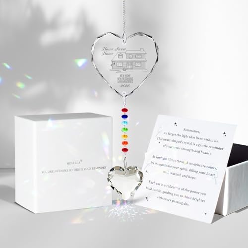 Hegelda House Warming Gifts Crystal Suncatcher Christmas Ornaments by HEGELDA