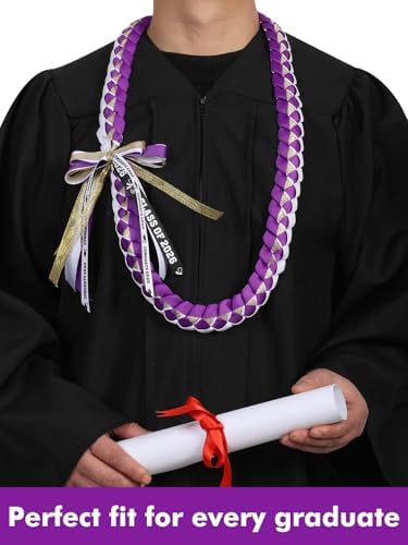 TFTAFAN Graduation Ribbon Lei Graduation Leis Necklace Class of 2026 Graduation Necklace Braided Necklace Graduation Gift Party Accessories for Women and Men - Image 5
