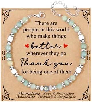 Gifts for Women Moonstone Bracelet, Amazonite Imperial Jasper Bracelets by Joycuff