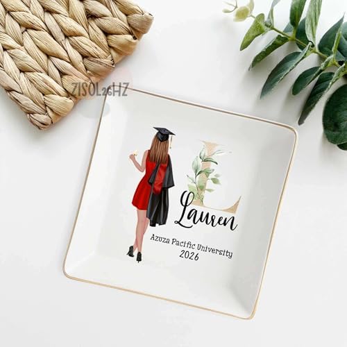 Personalized Graduation Jewelry Dish - Customized High School Graduate 2026 Gifts - Custom Graduation Gift for Her 2027 - Image 6