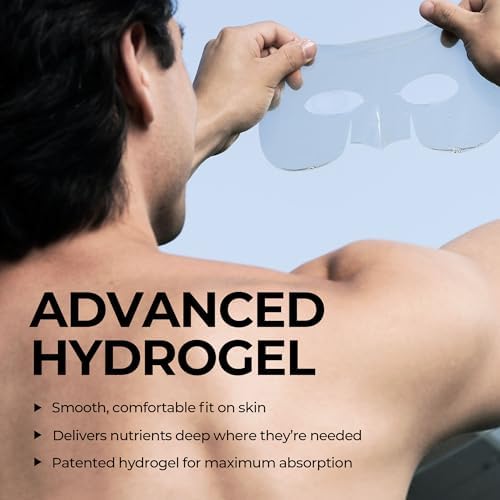 HommeFace Men’s Revitalizing Hydrogel Face Sheet Mask Set, 5ct. - Image 4