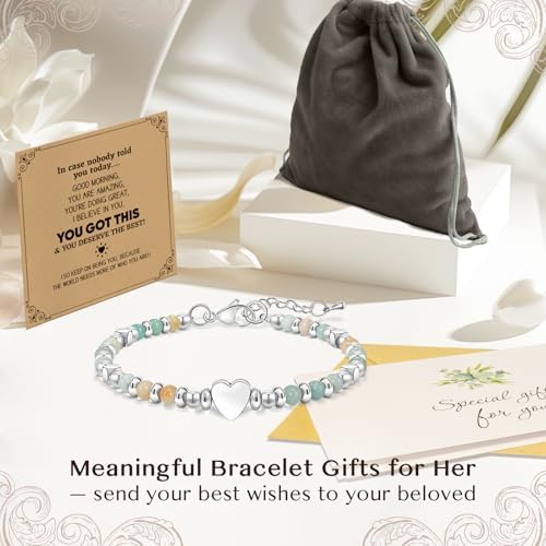 Inspirational Gifts Bracelets for Women, Healing Natural Stone Bracelets - Image 5