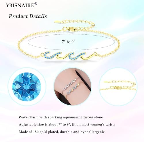 Wave Bracelet Gifts for Women, Silver Gold Waves of Life Bracelet Christmas Birthday Gift for Friend Daughter Mom Granddaughter Niece Bestie BFF Sister - Image 7