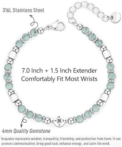 2026 Graduation Gift for Her,Graduation Inspirational Compass Bracelets - Image 2