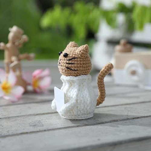 Positive Crochet Animals Cat – “Never Forget the Difference You Make” - Image 6