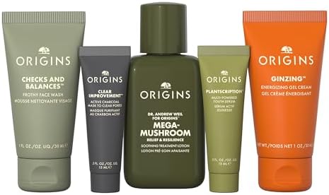 Origins Bestselling Skincare Set | Features Cleanser, Mask, Treatment Lotion, Serum & Moisturizer | With Peptides, Hyaluronic Acid & Niacinamide - Image 2
