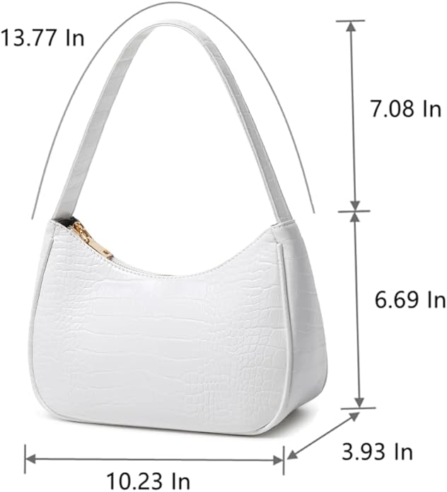 Shoulder Bags for Women, Cute Hobo Tote Handbag Mini Clutch Purse with Zipper Closure