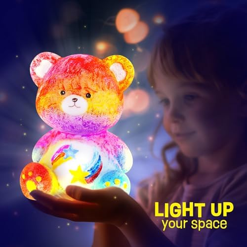 Paint Your Own Bear Lamp Kit, Crafts for Kids Ages 6-12, Gifts for Girl Boy - Image 5