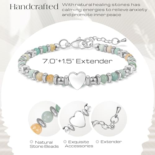 Inspirational Gifts Bracelets for Women, Healing Natural Stone Bracelets - Image 3