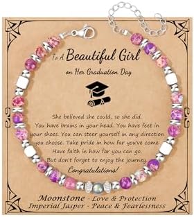 Gifts for Women Moonstone Bracelet, Amazonite Imperial Jasper Bracelets by Joycuff