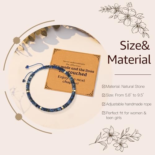 AGOT Thank You Gifts for Women: Teacher Appreciation Office Gifts for Coworkers Employee Boss Lady Manager Colleague Natural Stone Bracelet - Image 2